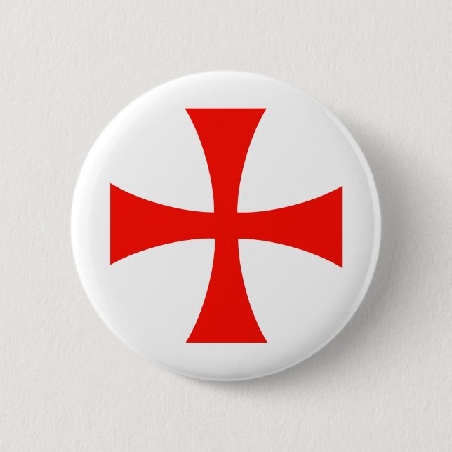 Knights_Templar_Cross 6 Cm Round Badge (Front)