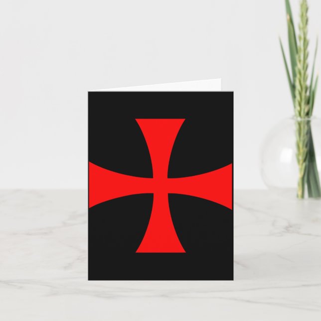 Knights Templar Cross Catholic Christian Order The Card (Front)