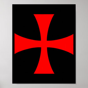 Knights Templar Cross Catholic Christian Order The Poster