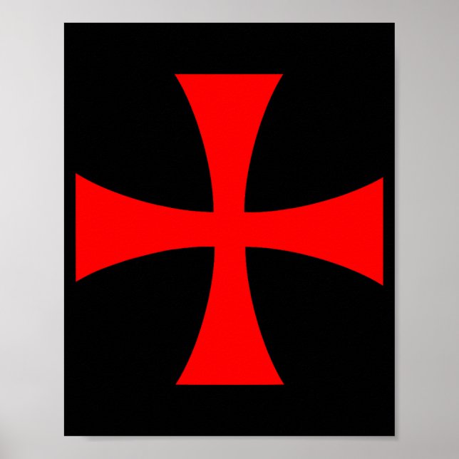Knights Templar Cross Catholic Christian Order The Poster (Front)