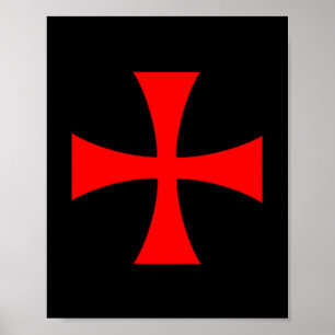 Knights Templar Cross Catholic Christian Order The Poster