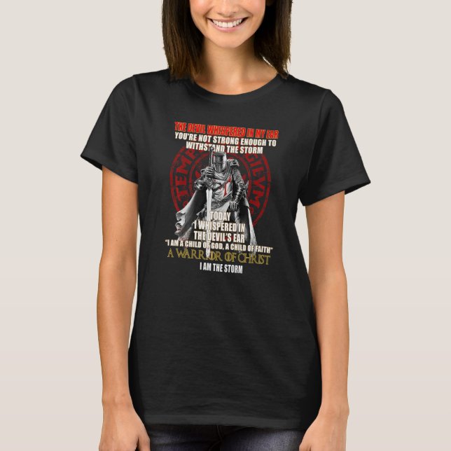 Knights Templar  Cross Christian Soldiers   2 T-Shirt (Front)