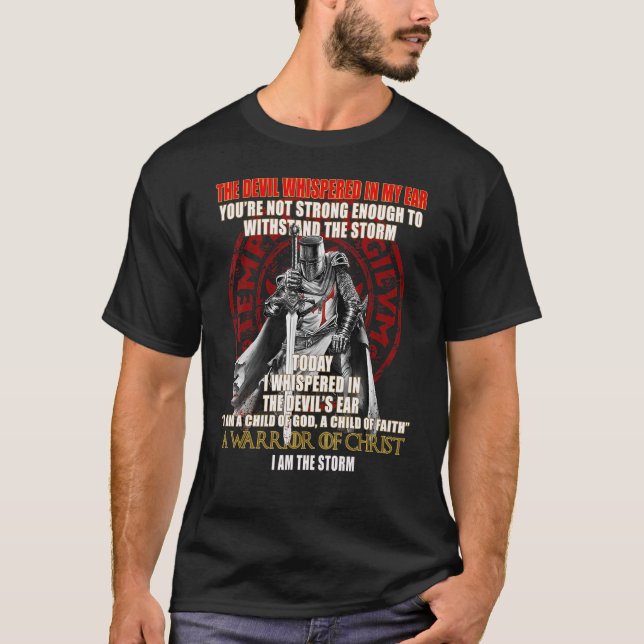 Knights Templar  Cross Christian Soldiers  3 T-Shirt (Front)