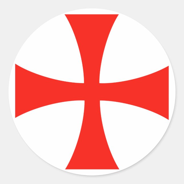 Knight's Templar Cross Sticker (Front)