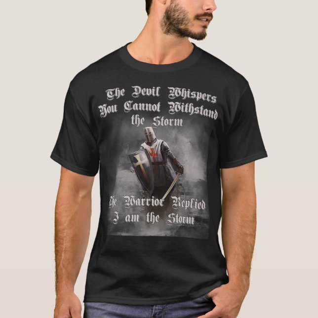 Knights Templar Crusader Cross Medieval Warrior Ar T-Shirt (Front)