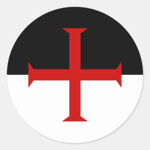 Knights Templar Flag Classic Round Sticker