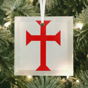 Knights Templar Glass Tree Decoration