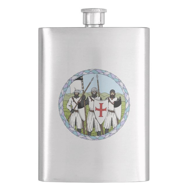 Knights Templar Hip Flask (Front)