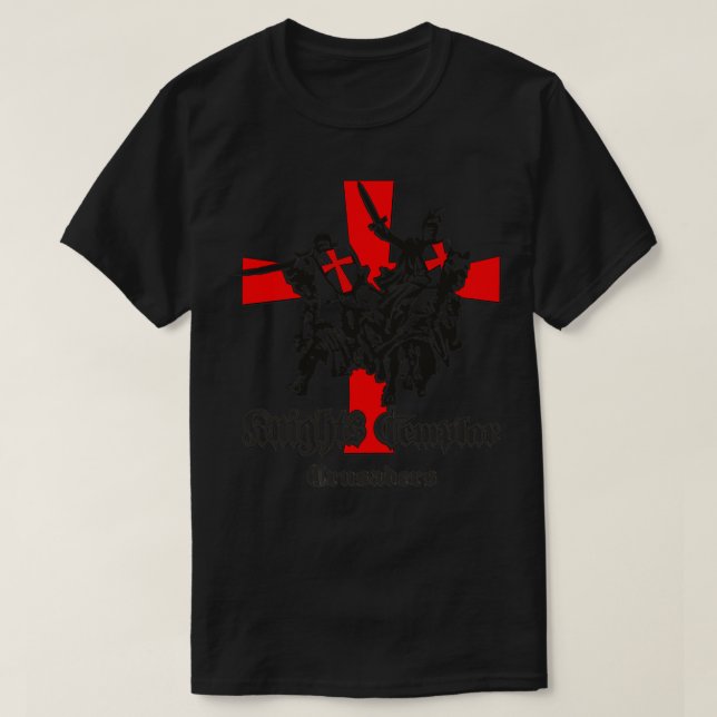 Knights Templar Holy Crusaders T-Shirt (Design Front)