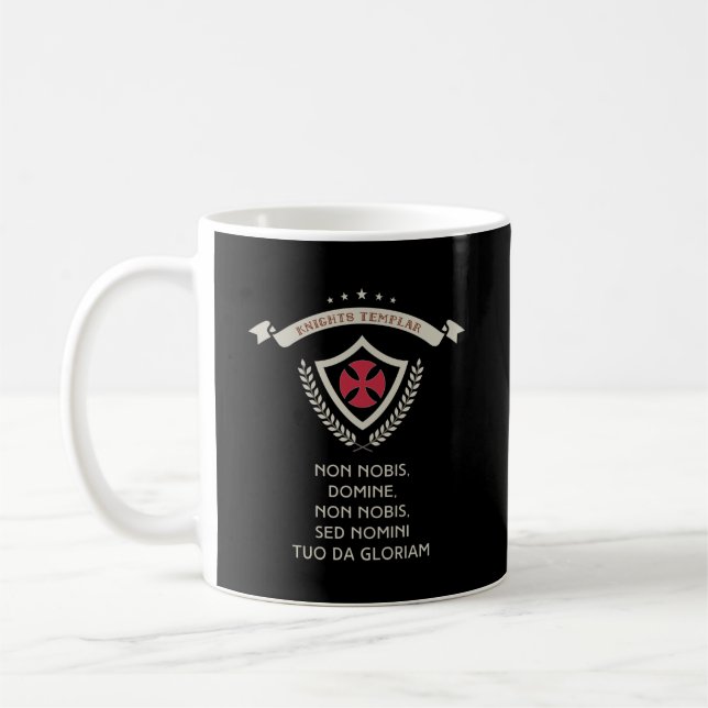 Knights Templar Mediaeval Crusader Insignia Artwor Coffee Mug (Left)