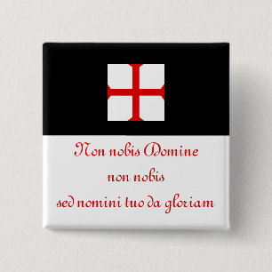 Knights Templar motto. 15 Cm Square Badge