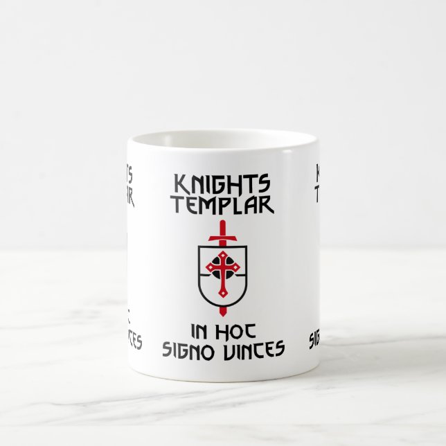Knights Templar MOTTO Mediaeval History Insignia Coffee Mug (Center)