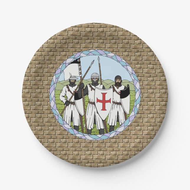 Knights Templar Paper Plate (Front)