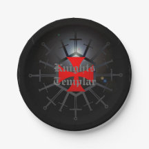 Knights Templar paper Plate