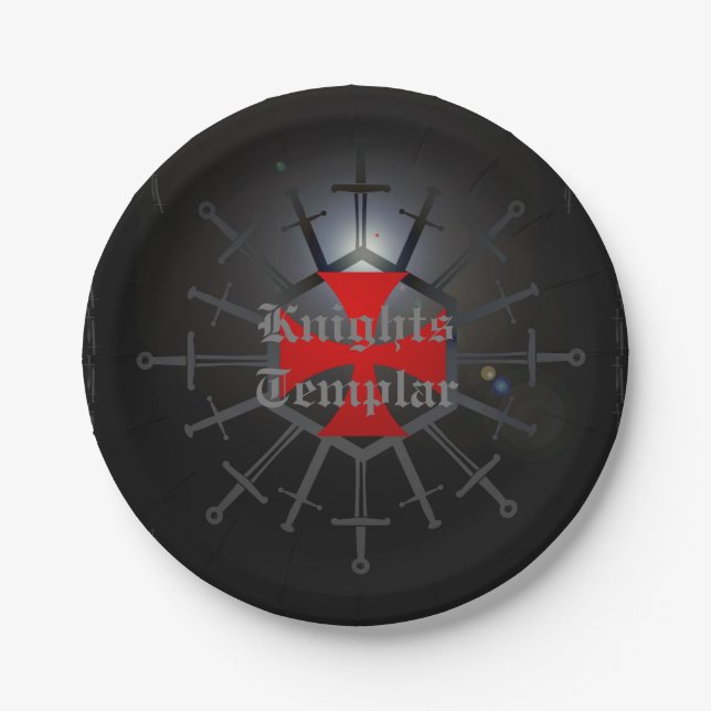 Knights Templar paper Plate (Front)