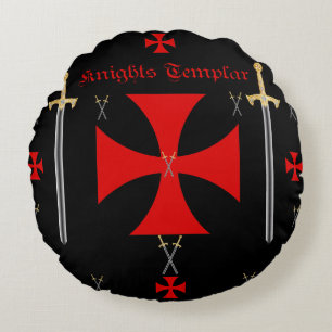 Knights Templar Round Cushion