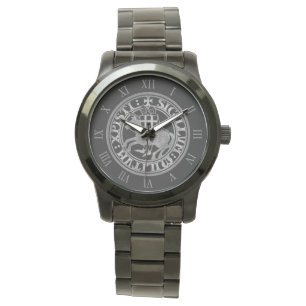 Knights Templar Seal Two Knights Horse Medallion Watch