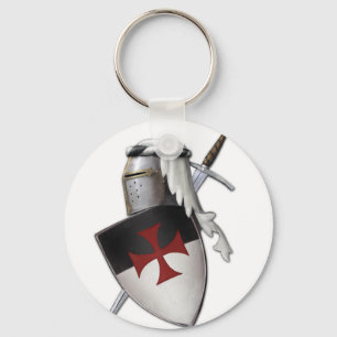 Knights Templar shield Key Ring
