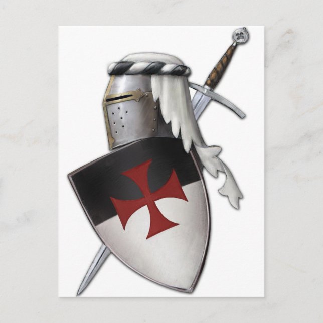 Knights Templar shield Postcard (Front)