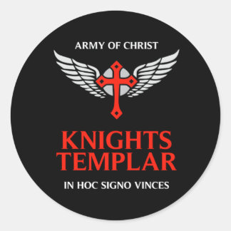 Knights Templar Unique Cross Mediaeval Insignia Ar Classic Round Sticker