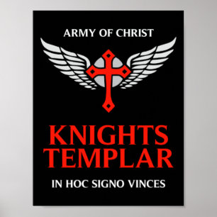 Knights Templar Unique Custom Designed Insignia Poster