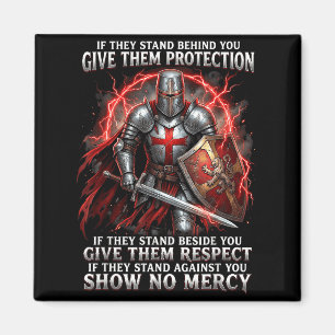 Knights Templar Warrior Protection Respect Magnet