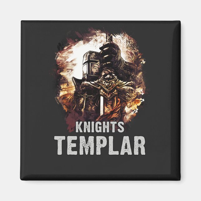 Knights Templar Warriors of Christ Deus Vult Art Magnet (Front)