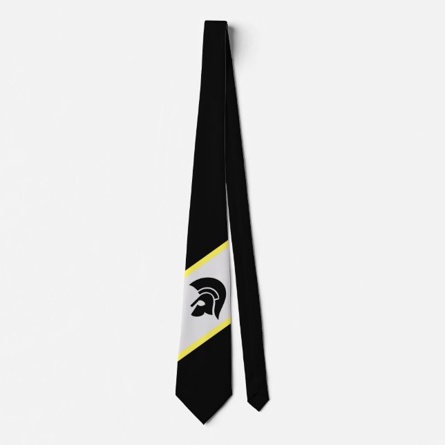 Knights Vikings Warriors Mascot  Football Necktie (Front)