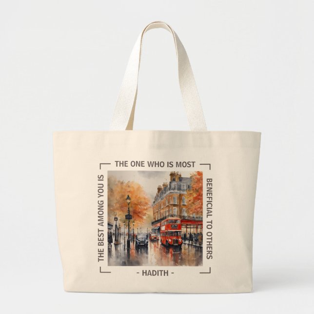 Knightsbridge Rainy Day Hadith Tote Bag (Front)