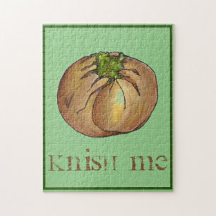 Knish (Kiss) Me NYC Jewish Deli Spinach Knishes Jigsaw Puzzle