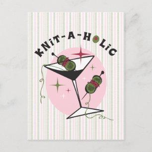 Knit-A-Holic Postcard