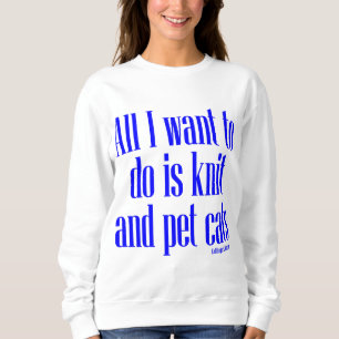 Knit and Pet Cats Sweatshirt