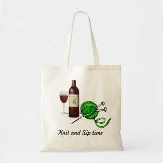 Knit and Sip Tote Bag