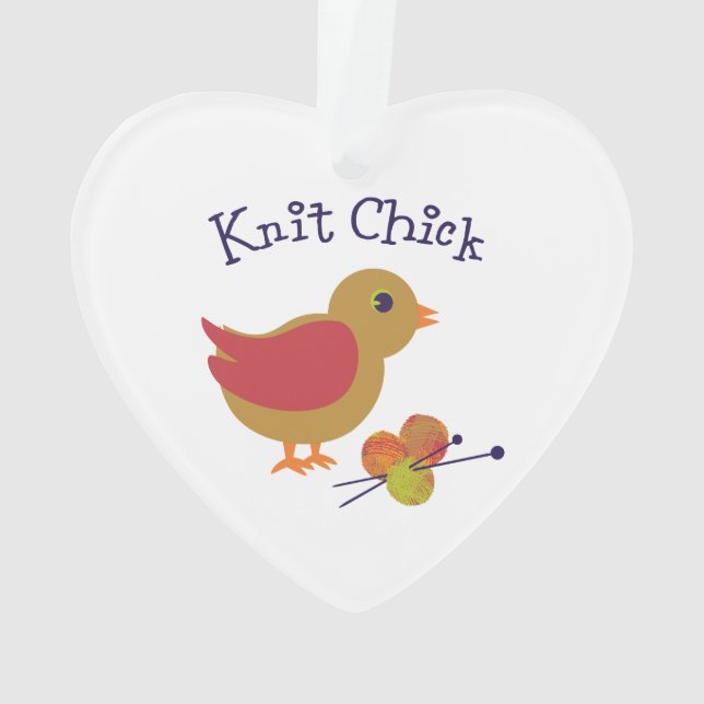 Knit Chick Ornament (Back)