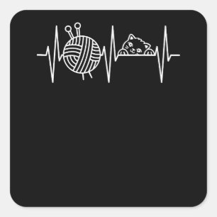 Knit Crochet Knitter Gift Crocheting Sheep Knittin Square Sticker