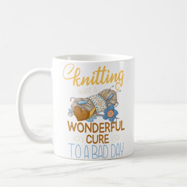 Knit Crochet Knitting Crocheting Cool Wool Gift Id Coffee Mug (Left)