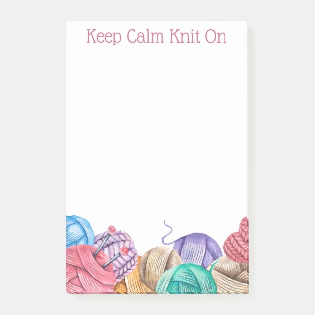 Knit Crochet Yarn Post-It Notes (Front)