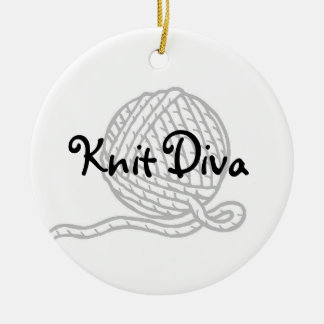 Knit Diva Ceramic Tree Decoration