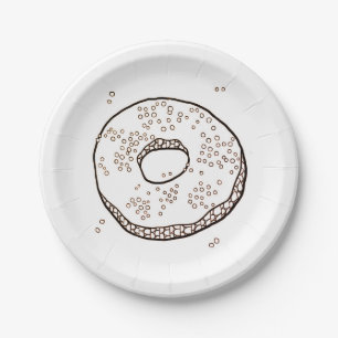 KNIT DONUT 7" Round Paper Plates