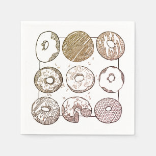 KNIT DONUTS Standard Cocktail Paper Napkins