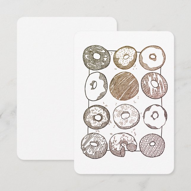 KNIT DOZEN DONUTS 3.5x5 Flat Card (Front/Back)