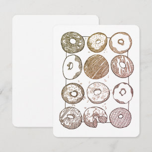 KNIT DOZEN DONUTS 4.25x5.5 Flat Card