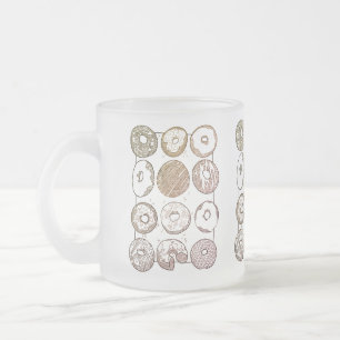 KNIT DOZEN DONUTS Frosted Glass Mug