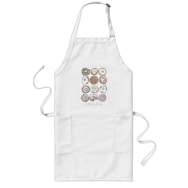 KNIT DOZEN DONUTS Long Apron (Front)