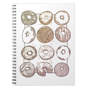 KNIT DOZEN DONUTS Spiral Notebook