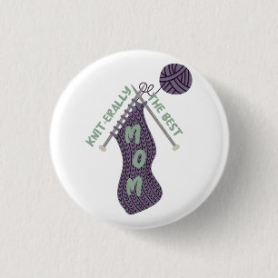 Knit-erally the Best Mum 3 Cm Round Badge