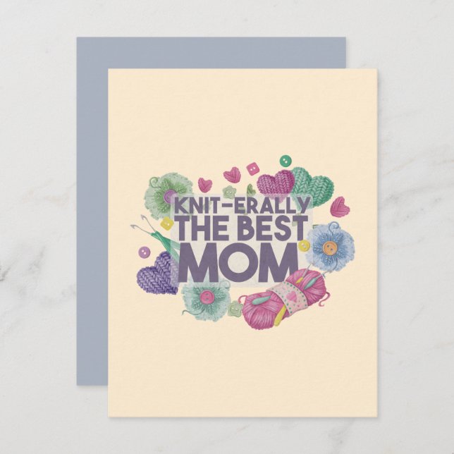 Knit-erally the Best Mum Card (Front/Back)