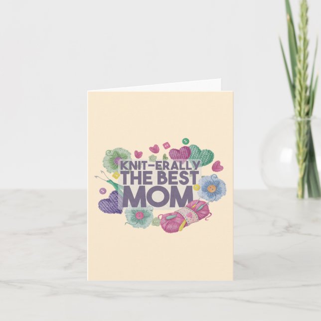 Knit-erally the Best Mum Note Card (Front)