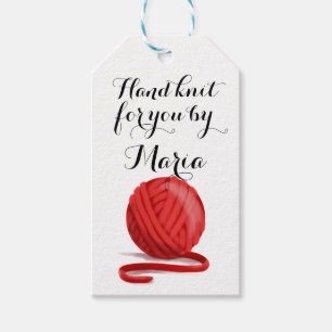 Knit for You Personalised with Care Info Gift Tags