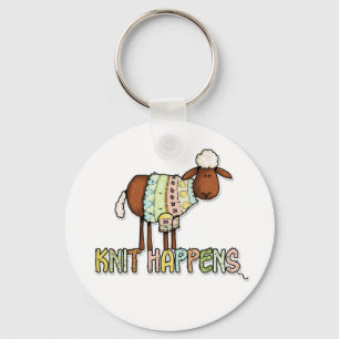 knit happens key ring